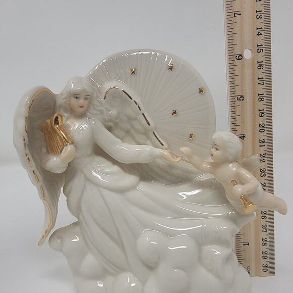 Vintage Avon Angel & Cherub Porcelain Figurine Gold Stars 1998 Avon - Picture 12 of 14